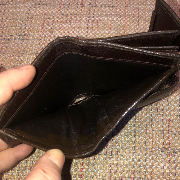 SOLD  GUCCI Men GG Trifold Canvas Jacquard Wallet Brown Leather - Picture 15 of 17